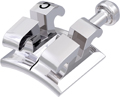 equilibrium® 2, Metallbracket mit Häkchen, Zahn 15, -7° Torque, 0° Angulation, Roth 18