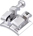 equilibrium® 2, Metallbracket mit Häkchen, Zahn 24, -7° Torque, 0° Angulation, Roth 18
