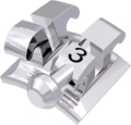 equilibrium® 2, Metallbracket mit Häkchen, Zahn 33, -11° Torque, +7° Angulation, Roth 18