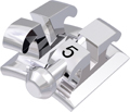 equilibrium® 2, Metallbracket mit Häkchen, Zahn 35, -17° Torque, +2° Angulation, McLaughlin-Bennett-Trevisi** 18