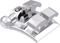 equilibrium® 2, Metallbracket mit Häkchen, Zahn 43, 0° Torque, +3° Angulation, McLaughlin-Bennett-Trevisi** 18