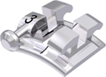 equilibrium® mini, metal bracket with hook, tooth 43, 0° torque, +3° angulation, McLaughlin-Bennett-Trevisi** 18