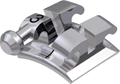equilibrium® ti, Titanbracket mit Häkchen, Zahn 43, -11° Torque, +7° Angulation, Roth 18