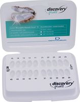 discovery® pearl, Keramikbrackets, Häkchen auf 3er, 1 Fall, Zahn 15-11 / 21-25 / 45-41 / 31-35, McLaughlin-Bennett-Trevisi** 18, ohne Setzhilfe