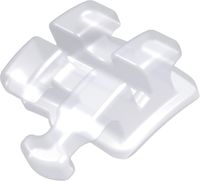 discovery® pearl, bracket en céramique avec crochet, dent 34, torque -17°, angulation 0°, Roth 18