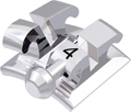 equilibrium® 2, Metallbracket mit Häkchen, Zahn 34, -17° Torque, 0° Angulation, Roth 22