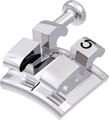equilibrium® mini, Metallbracket mit Häkchen, Zahn 25, -7° Torque, 0° Angulation, Roth 22