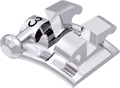 equilibrium® mini, Metallbracket mit Häkchen, Zahn 43, -11° Torque, +7° Angulation, Roth 22