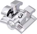equilibrium® mini, Metallbracket mit Häkchen, Zahn 33, 0° Torque, +3° Angulation, McLaughlin-Bennett-Trevisi** 22