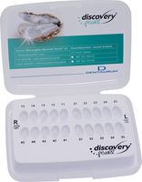 discovery® pearl, Keramikbrackets, Häkchen auf 3er, 1 Fall, Zahn 13-11 / 21-23 / 43-41 / 31-33, McLaughlin-Bennett-Trevisi** 22, ohne Setzhilfe