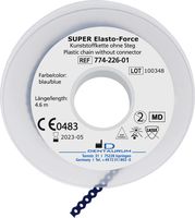 Chaînette en élastomère SUPER Elasto-Force, sans entretoise, bleu