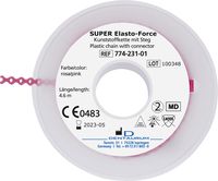 Chaînette en élastomère SUPER Elasto-Force, avec entretoise, rose