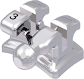 discovery®, Metallbracket mit Häkchen, Zahn 33, -11° Torque, +7° Angulation, Roth 22