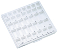 Coffrets avec modules couverts pour armoire à bagues, Insert : dentaform® maxillaire bagues pour 1ères molaires, gauche