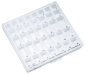 Coffrets avec modules couverts pour armoire à bagues, Insert : dentaform® mandibule bagues pour 1ères molaires, gauche