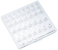 Coffrets avec modules couverts pour armoire à bagues, Insert : dentaform® mandibule bagues pour 2èmes molaires, gauche